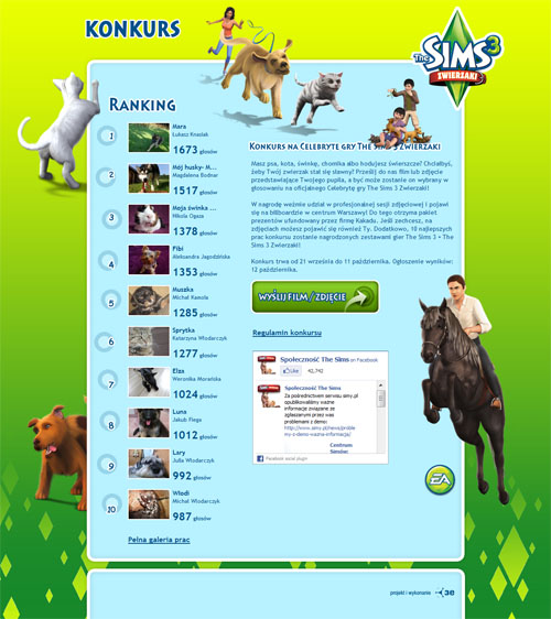 Konkurs promujący The Sims 3: Zwierzaki 